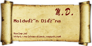 Moldván Diána névjegykártya